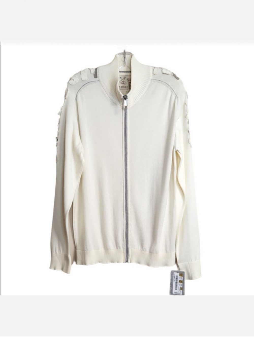 ENERGIE Men's Cream Cotton Zip-Up Sweater, Size XXL* (L/XL) ~ NWT